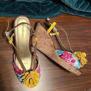 Lane Bryant, 11W, floral wedge